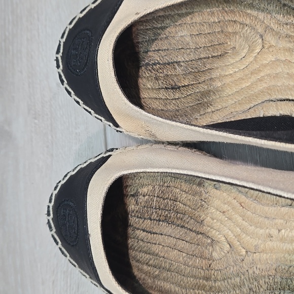 Tory Burch Women's Textile Espadrille Wedge Logo Shoes Sz 8M - Picture 9 of 16